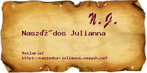 Naszádos Julianna névjegykártya