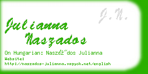julianna naszados business card
